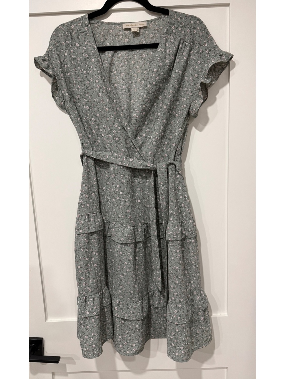 Monteau Floral Wrap Midi Dress – Size Large